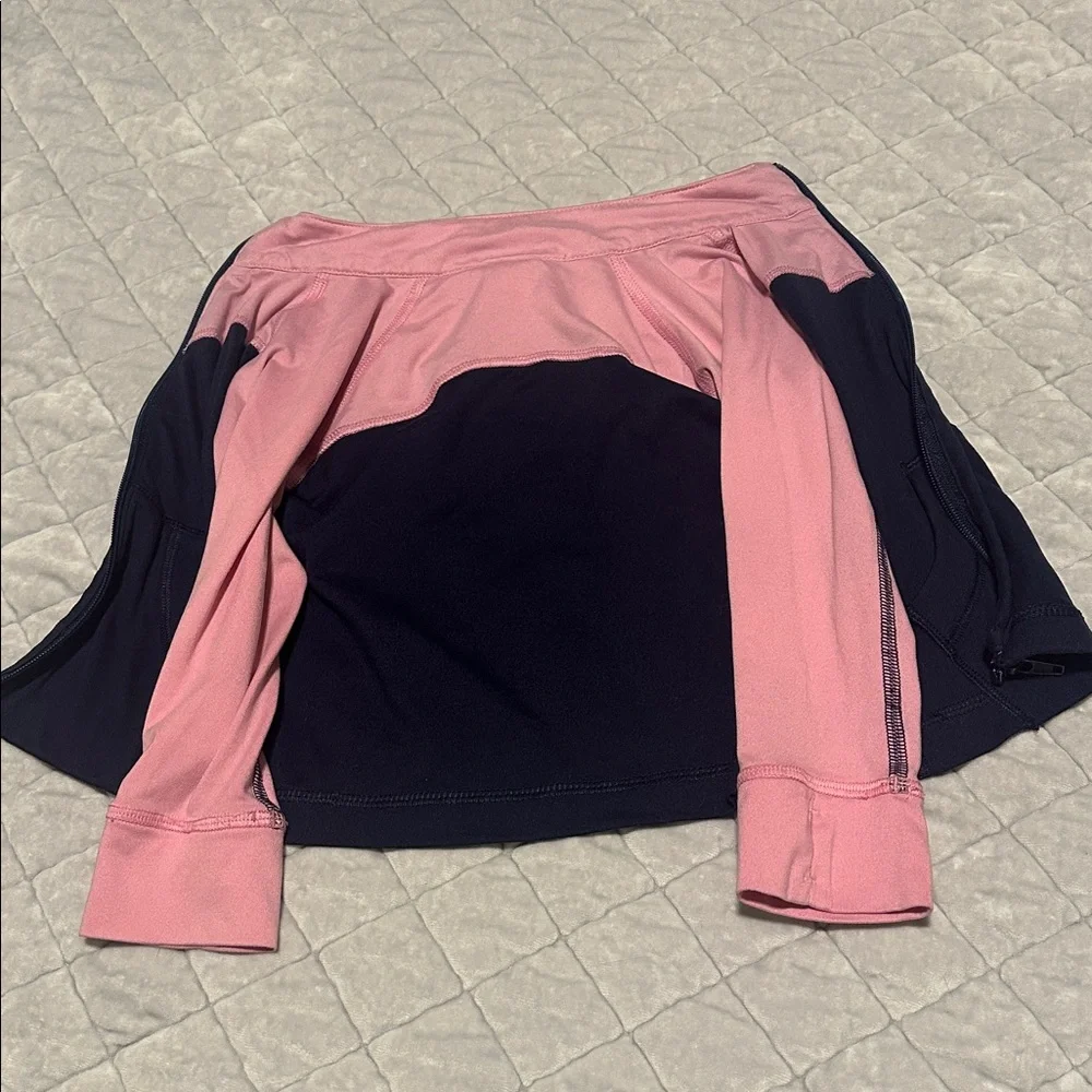 Hanna Andersson blue and pink‎ baby girl toddler track jacket 18-24 months